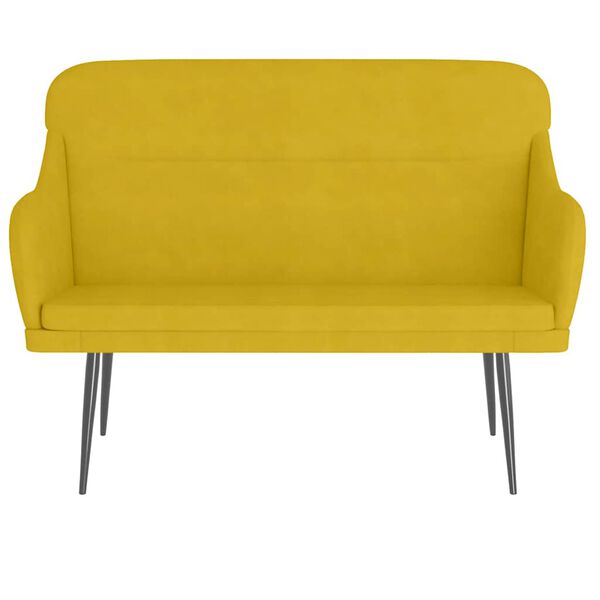 vidaXL Banc Jaune 110x76x80 cm Velours