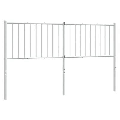 vidaXL Tête de lit métal blanc 150 cm