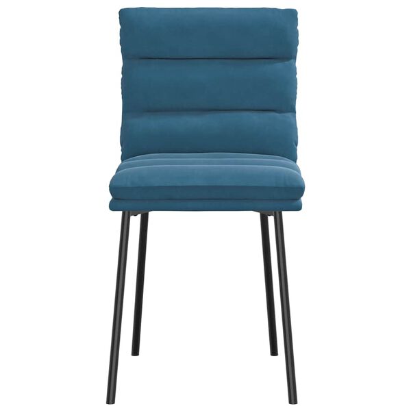 vidaXL Chaises &agrave; manger lot de 6 bleu velours