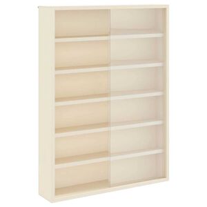 vidaXL Vitrine Murale avec &eacute;tag&egrave;re Beige 40 x 8,5 x 54 cm Contreplaqu&eacute;