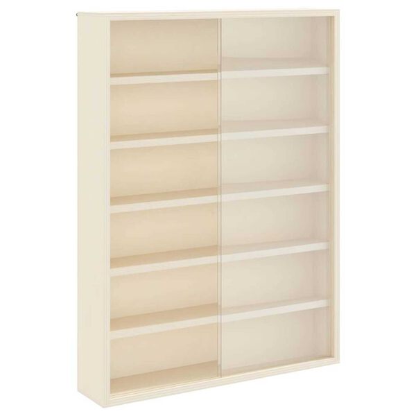 vidaXL Vitrine Murale avec &eacute;tag&egrave;re Beige 40 x 8,5 x 54 cm Contreplaqu&eacute;