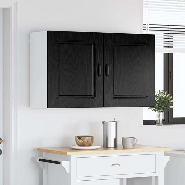 vidaXL Armoire de cuisine Kalmar 2 pcs Ch&ecirc;ne noir 50 x 31 x 60 cm