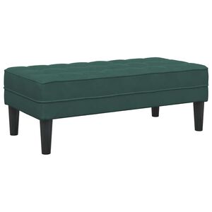 vidaXL banc avec coussin Vert fonc&eacute; 113 x 57 x 39 cm Velours
