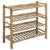 vidaXL Rack &agrave; chaussures 68 x 28 x 63 cm Bambou Naturel