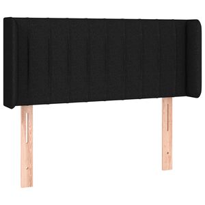 vidaXL T&ecirc;te de lit avec oreilles Noir 83x16x78/88 cm Tissu