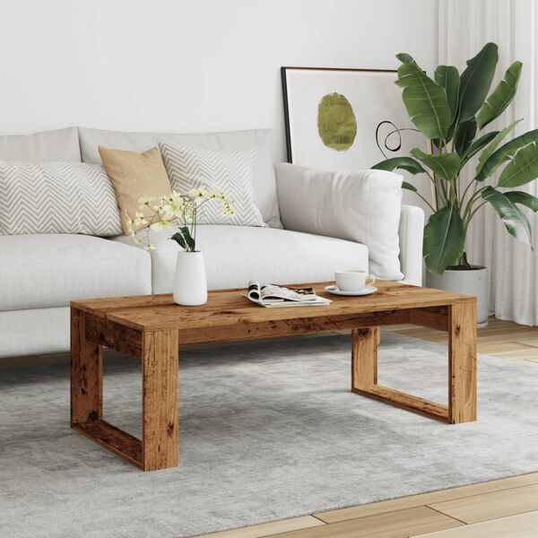 vidaXL Table basse vieux bois 102x50x35 cm bois d'ing&eacute;nierie