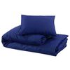 vidaXL Ensemble de housse de couette Bleu marine 140x200 cm Coton