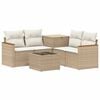 vidaXL Ensemble de Canap&eacute;s 6 pc Beige et blanc cr&egrave;me