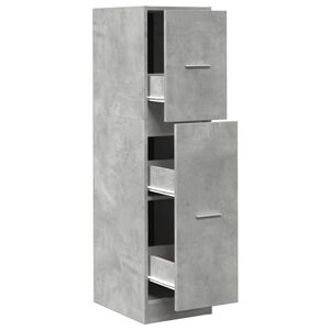 vidaXL Armoire d'apothicaire gris b&eacute;ton 30x41x118 cm bois d'ing&eacute;nierie