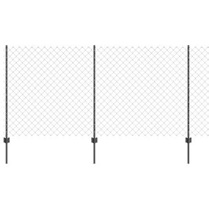 vidaXL Cl&ocirc;ture grillag&eacute;e avec poteau 10 x 1,2 m Acier recouvert de PVC