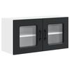 vidaXL Panneau de lave-vaisselle Kalmar Noir 80 x 31 x 40 cm