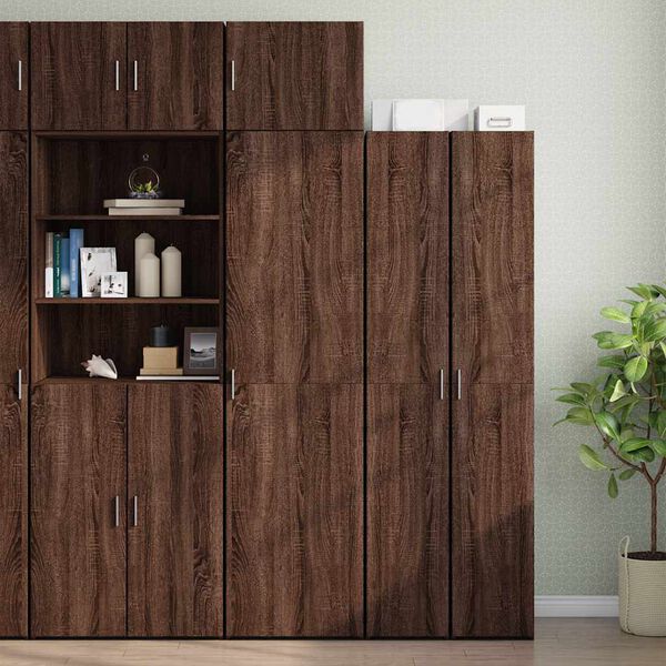 vidaXL Armoire de rangement mince ch&ecirc;ne marron 50x42,5x225 cm
