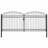vidaXL Portail de cl&ocirc;ture ASSEN &agrave; double porte avec arc en acier 400x200 cm