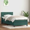 vidaXL Sommier &agrave; lattes de lit et matelas et LED vert fonc&eacute; 90x220 cm velours