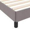 vidaXL Lit &agrave; ressorts avec matelas Taupe 90 x 190 cm tissu