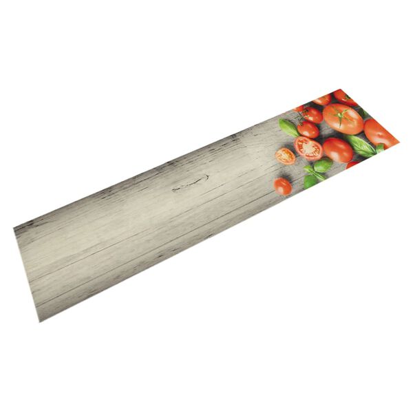 vidaXL Tapis de cuisine lavable impression de tomates 60x300cm velours