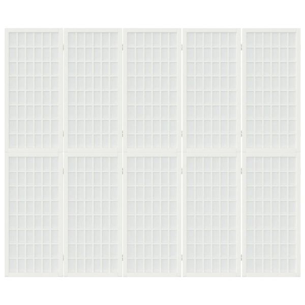 vidaXL Cloison de s&eacute;paration pliable 5 panneaux 200x170 cm Blanc