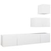 vidaXL Ensemble de meubles TV 4 pcs Blanc Bois d'ing&eacute;nierie