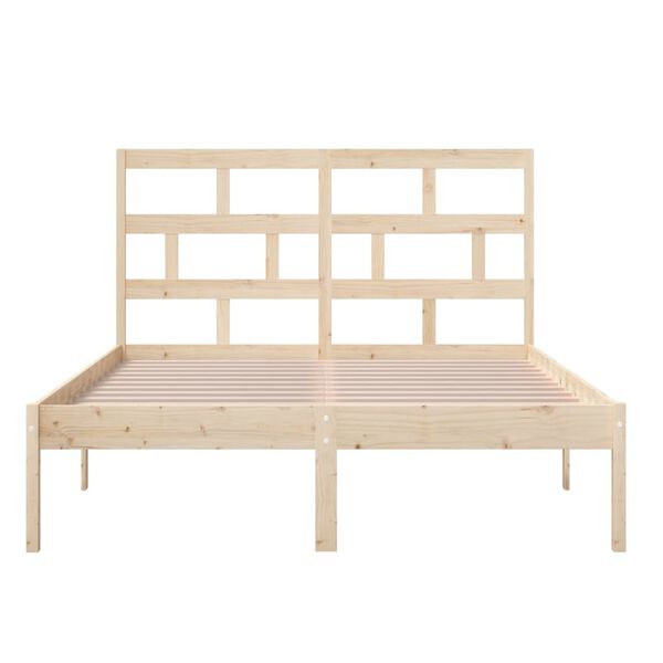 vidaXL Cadre de lit sans matelas bois massif 120x200 cm