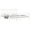 vidaXL Cadre de lit sans matelas blanc 200x200 cm bois massif