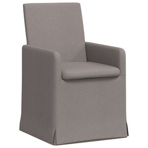 vidaXL Chaises de salle &agrave; manger 2 pc tissu Taupe 57 x 67 x 95 cm