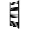 vidaXL S&egrave;che-serviettes eau chaude &agrave; rails droits noir 500 x 1160 mm