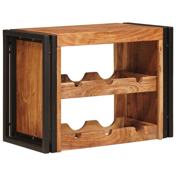 vidaXL Étagère à vin Marron 100 x 45 x 33 cm Bois d'Acacia Massif