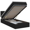 vidaXL Lit ottoman avec matelas Noir 80 x 200 cm Tissu
