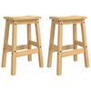 vidaXL Tabouret de bar 2 pc Cire de Miel 44 x 30 x 63 cm Pin massif