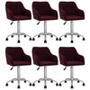 vidaXL Chaises pivotantes à manger lot de 6 violet tissu