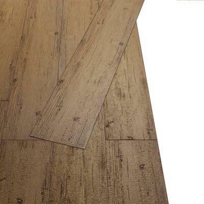 vidaXL Dalle de plancher PVC autoadhésif 5,02 m² 2 mm marron noyer