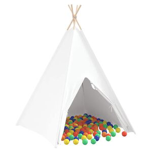 vidaXL Tente tipi Blanc 120 x 120 x 150 cm Tissu et plastique