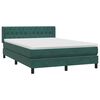 vidaXL Sommier &agrave; lattes de lit et matelas vert fonc&eacute; 140x210cm velours