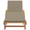 vidaXL Transat avec coussin Taupe 200 x 67 x 84cm Bois d'acacia massif