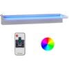 vidaXL D&eacute;versoir pour cascade avec LED RVB Inox 60 cm