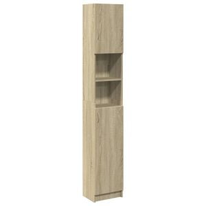 vidaXL Armoire de salle de bain Ch&ecirc;ne sonoma 32x25,5x190 cm Agglom&eacute;r&eacute;