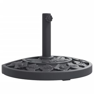vidaXL Base de parasol pour m&acirc;ts &Oslash;38 / 48 mm 9 kg demi-rond