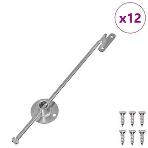 vidaXL Amortisseur &agrave; gaz 12 pcs Argent&eacute; 190 mm Fer