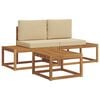 vidaXL Ensemble de canap&eacute;s d'ext&eacute;rieur 3 pc Naturel