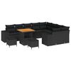 vidaXL Ensemble de canap&eacute; de jardin 12 pc 9-Nombre de places Noir