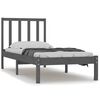 vidaXL Cadre de lit sans matelas gris bois de pin massif 90x200 cm