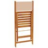 vidaXL Chaises de jardin pliantes lot de 4 beige tissu et bois massif