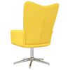 vidaXL Chaise de relaxation Jaune moutarde Tissu