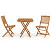 vidaXL Ensemble &agrave; manger de jardin pliable 3 pcs Bois d'acacia solide