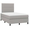 vidaXL Sommier &agrave; lattes de lit et matelas et LED Gris clair 120x200 cm