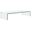 vidaXL Meuble TV/pour moniteur 70x30x13 cm verre transparent
