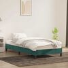 vidaXL Cadre de lit sans matelas vert fonc&eacute; 100x210 cm velours