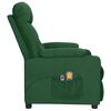 vidaXL Fauteuil électrique de massage Vert foncé Tissu