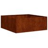 vidaXL Jardini&egrave;re rouill&eacute; 80x80x30 cm acier inoxydable