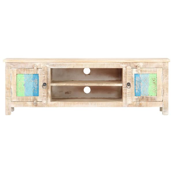 vidaXL Meuble TV 120x30x40 cm Bois d'acacia brut